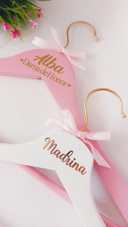 Personalized wooden wedding hanger💍