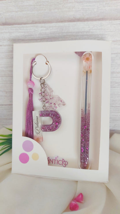 Set Regalo Personalizado en Resina Brillos💗