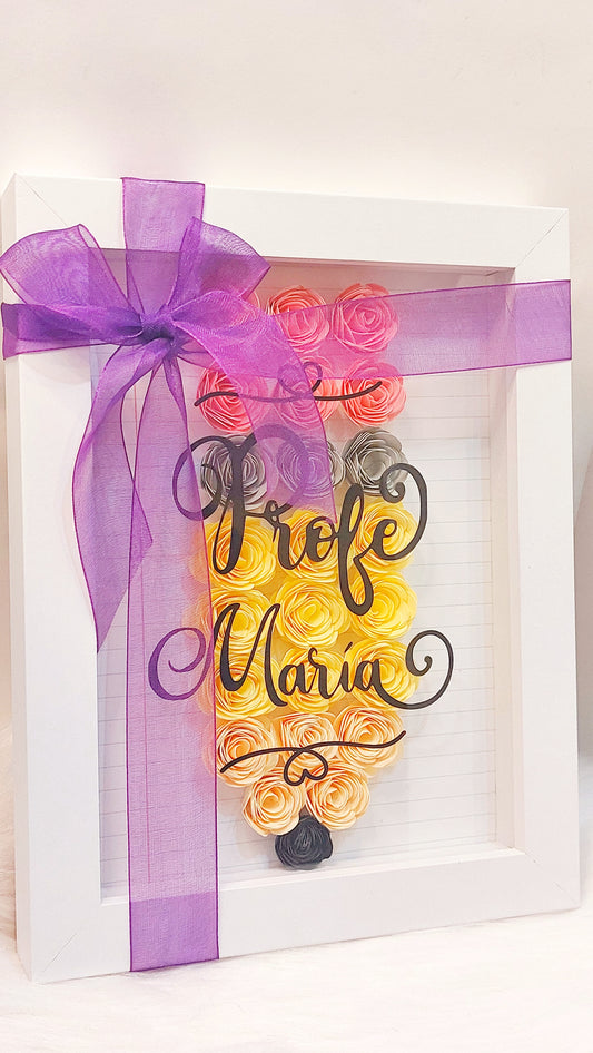 Marco Personalizado para Profes, Detalle Personalizado para Maestros, Maestras, Educadoras, de Agradecimiento, Regalo fin de Curso Escolar