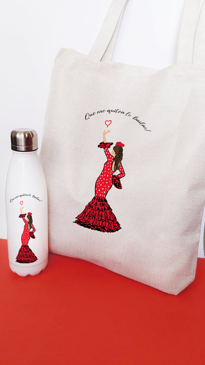 regalo personalizado para mujer con diseño flamenca y frase