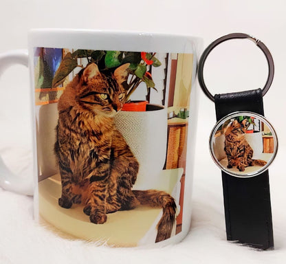 Taza personalizada con foto de mascota + nombre Taza de perro personalizada Taza de café de gato personalizada -Tazas de mascotas