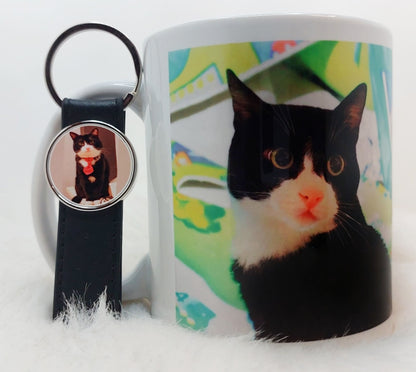 Taza personalizada con foto de mascota + nombre Taza de perro personalizada Taza de café de gato personalizada -Tazas de mascotas