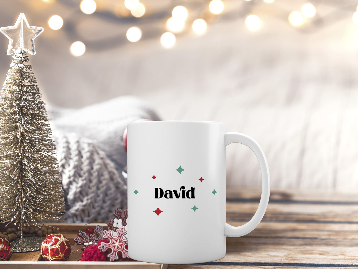 taza personalizada navideña