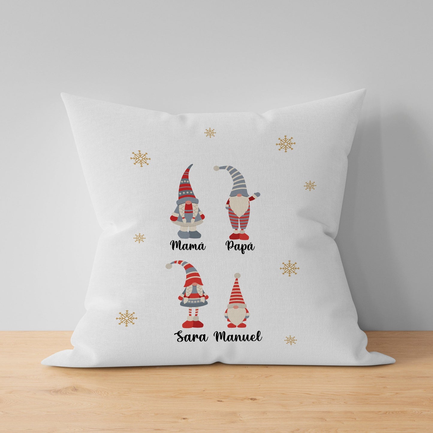 Almohada de Navidad, Decoración de Navidad, Funda de lanzamiento de Navidad, Cojín de Navidad, Regalo para la familia, Almohada de nombre del niño, Regalo de Noel, Decoración de Navidad