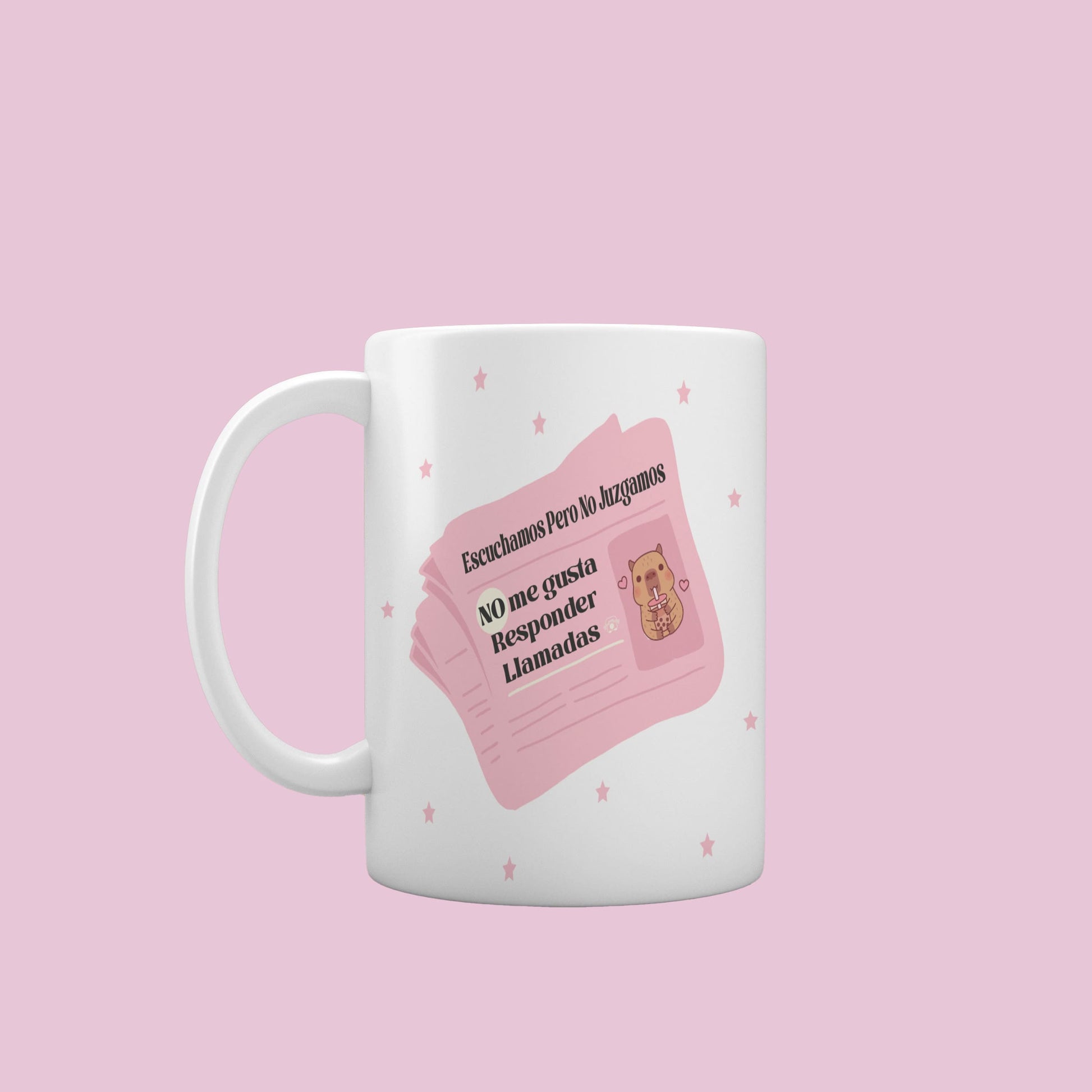 taza personalizada del trend de redes sociales escuchamos pero no juzgamos