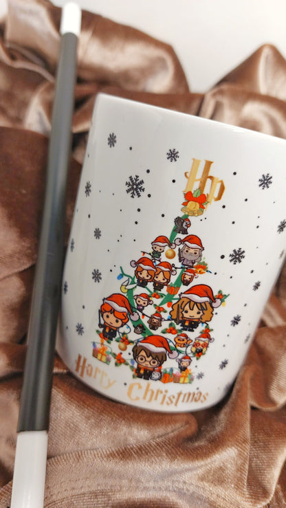 taza navideña personalizada de Harry Potter infantil