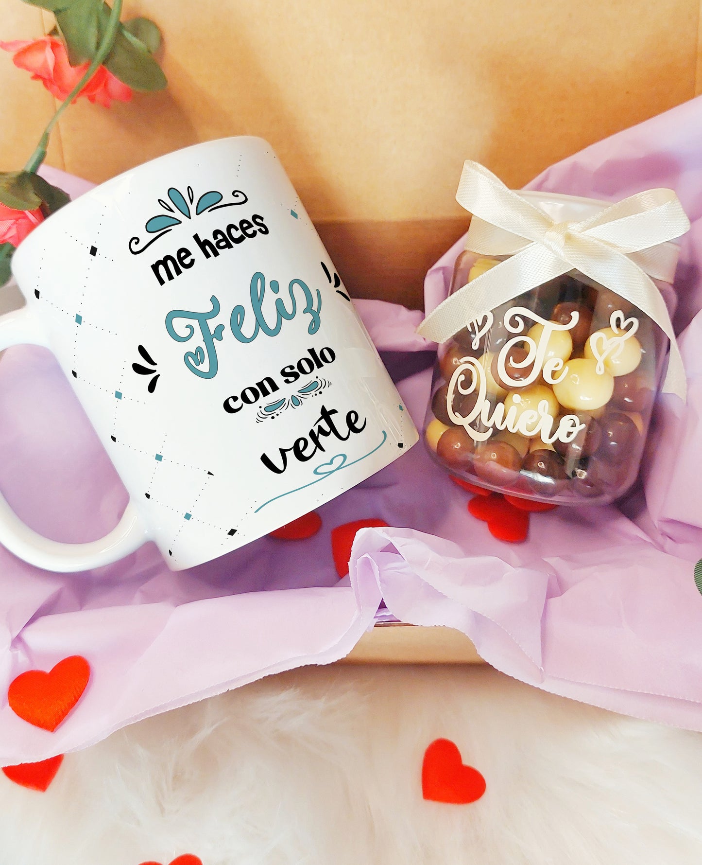 Taza con Frases "Feliz"