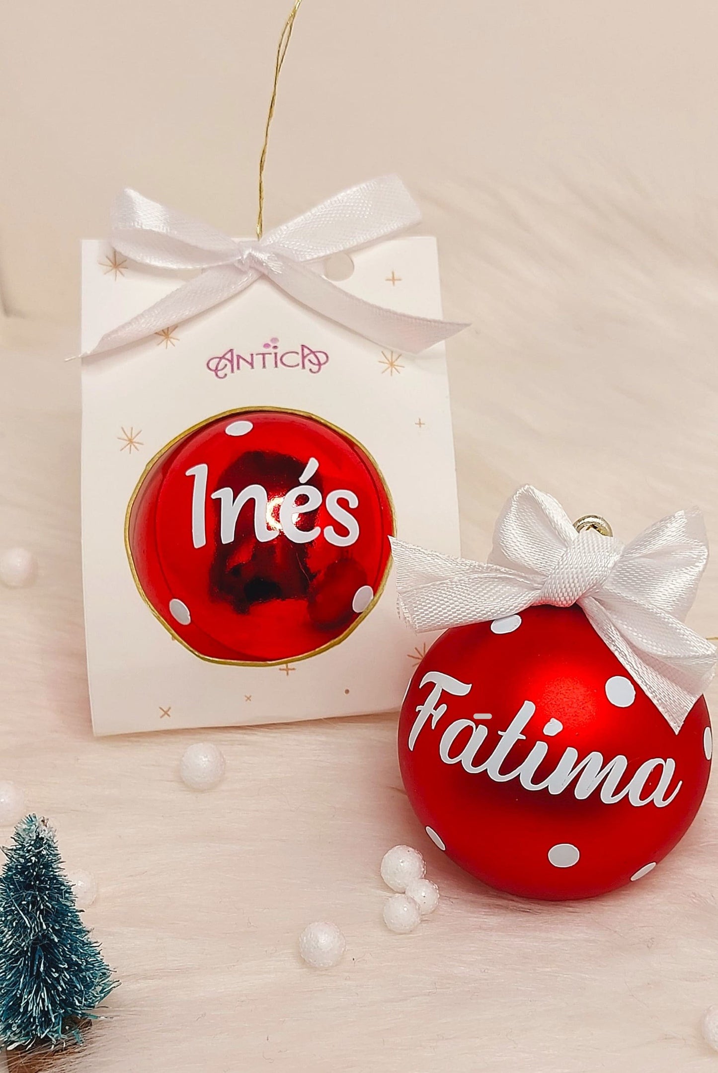 set de bolas navideñas clásicas personalizadas