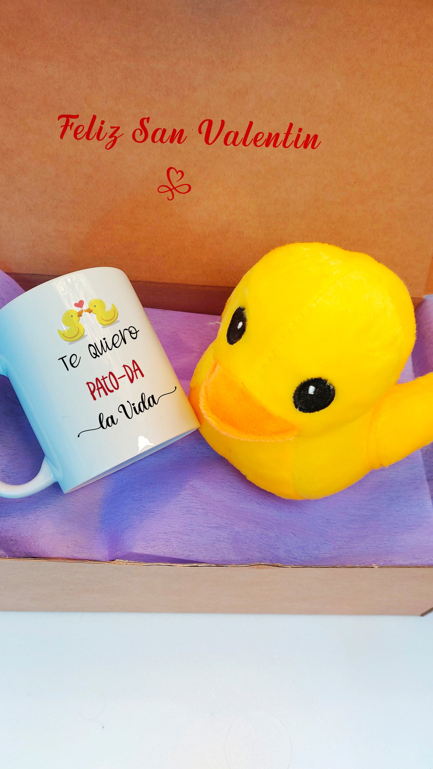 Set Taza y Peluche "Pato-da la vida"💕