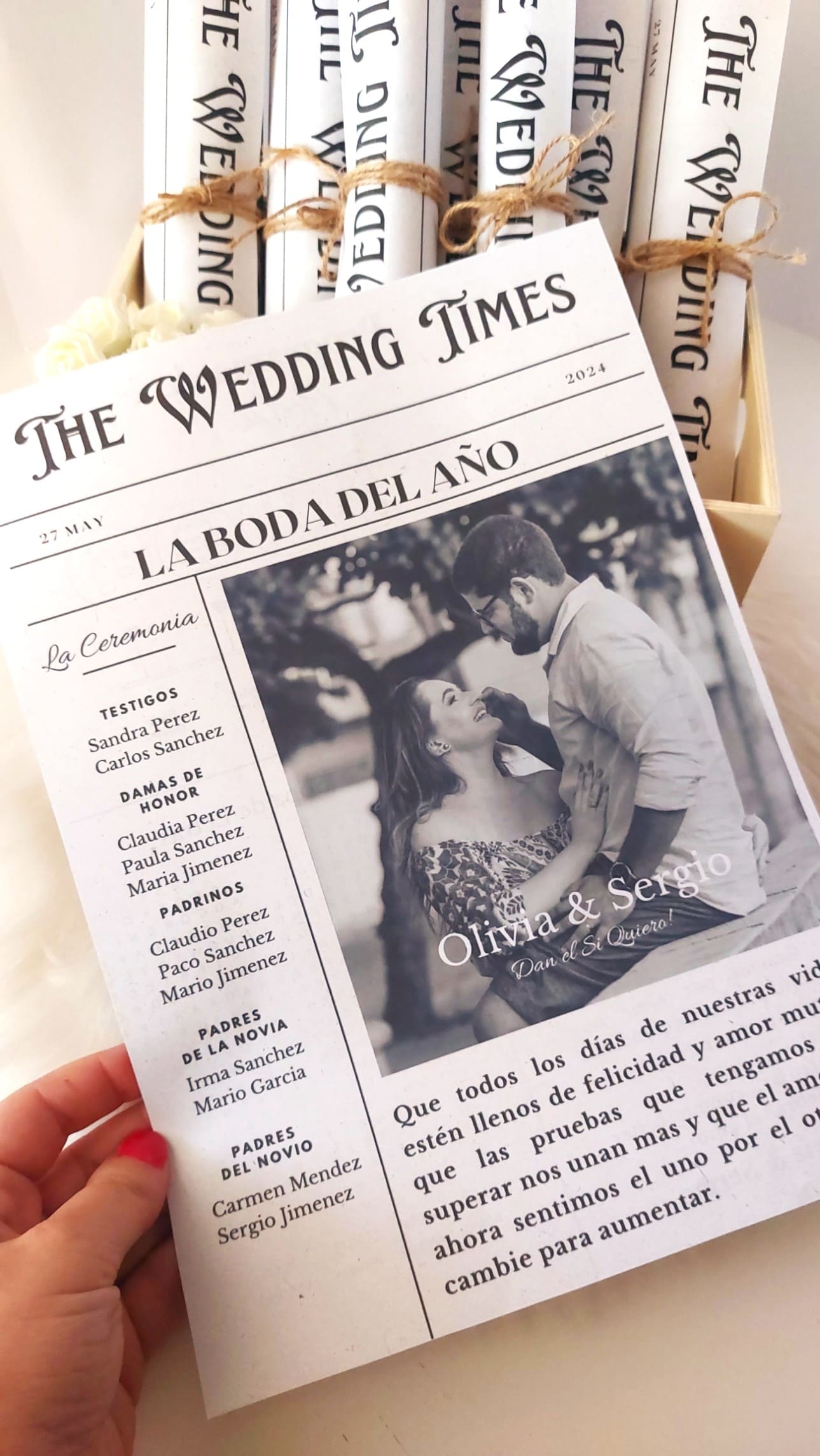 Programa de periódico de boda personalizado, impresión de periódico de boda, programa de periódico de boda, programa de boda impreso, programa de boda plegado