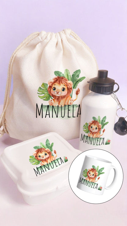 conjunto regalo para niños con animales de la selva