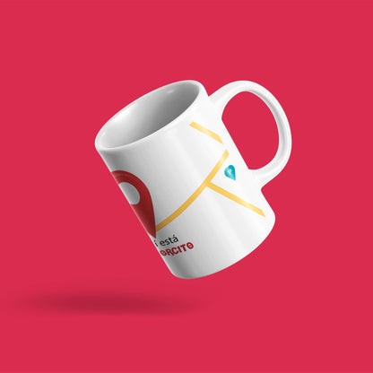 taza de cerámica personalizada Google maps para enamorados