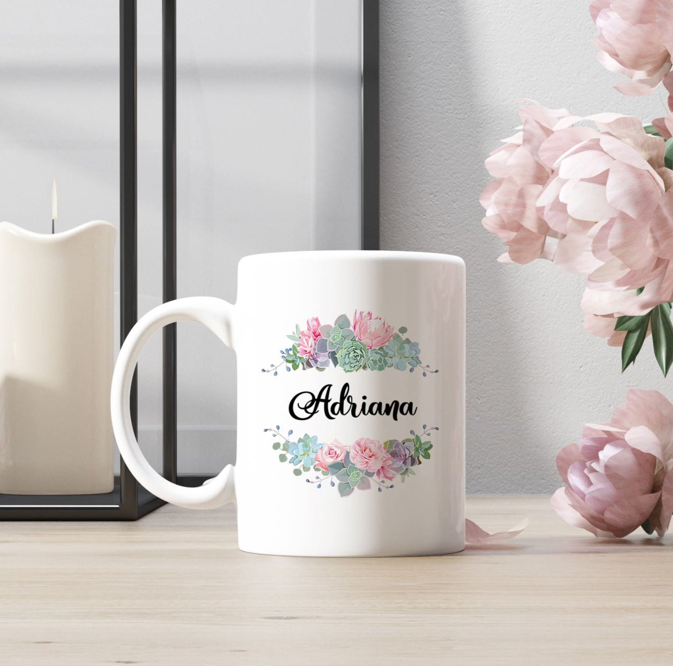 taza suculenta personalizada