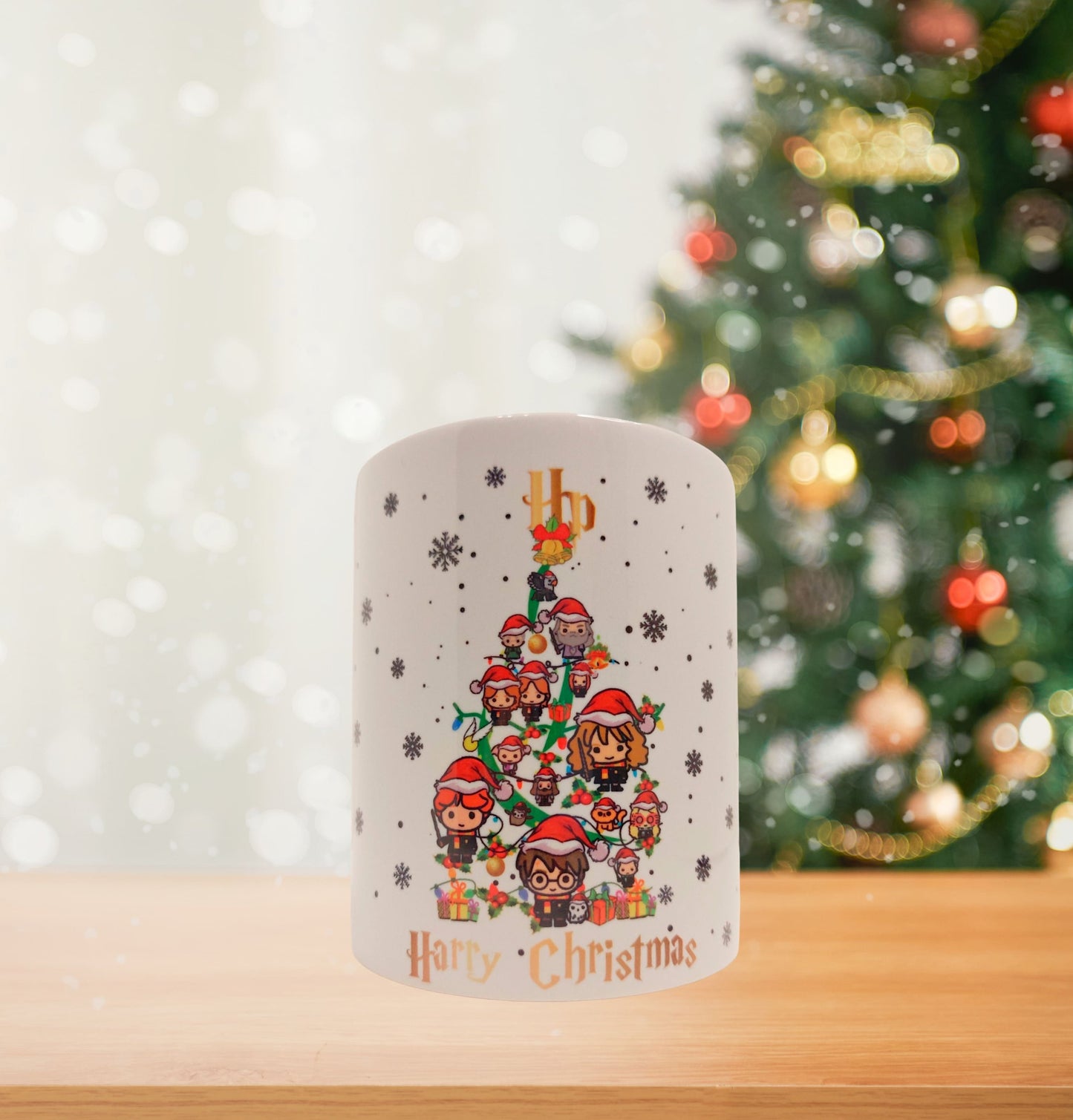 taza navideña personalizada de Harry Potter infantil